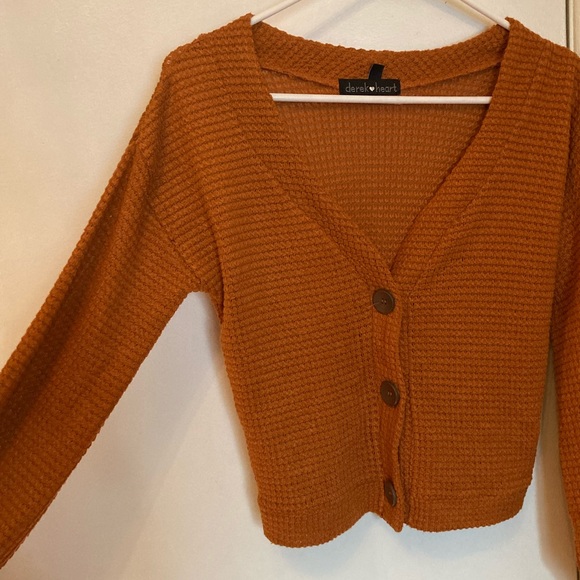 Knit orange long sleeve - Picture 3 of 5
